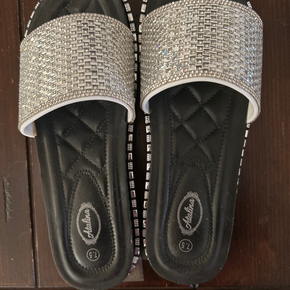 Bling slide sandals